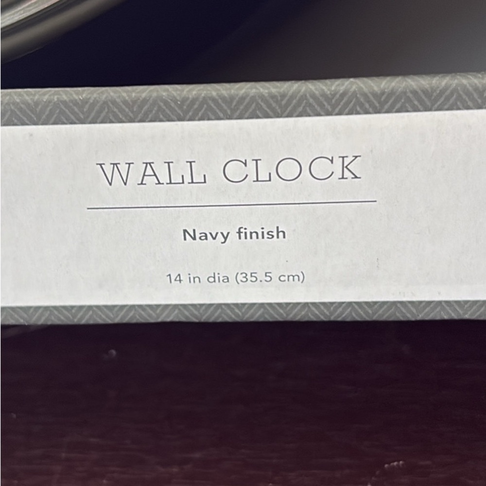 Threshold Navy and White Wall Clock - Picture 3 of 4
